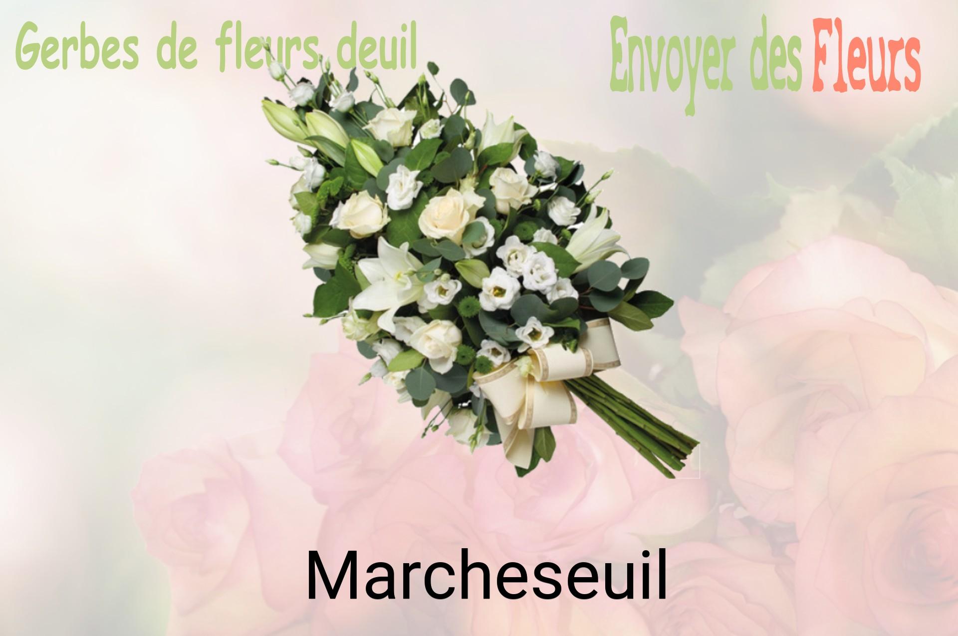 Gerbe de fleurs de deuil livrée à Marcheseuil
